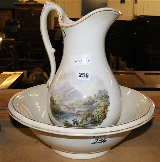 Prattware jug & basin